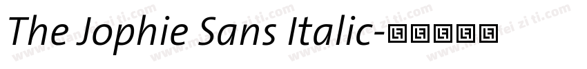 The Jophie Sans Italic字体转换